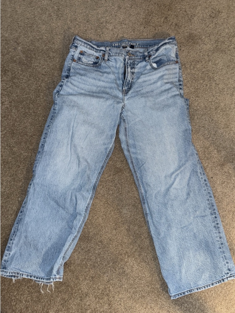 American Eagle Outfitters Light Blue Straight Leg Jeans